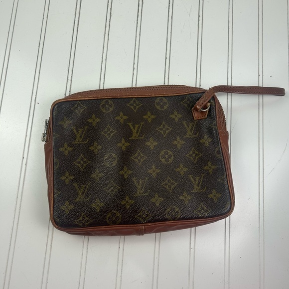Louis Vuitton Pochette Second 184 Sport Brown Monogram Clutch Bag